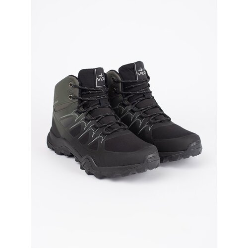 VICO Black and green men's high trekking boots Cene