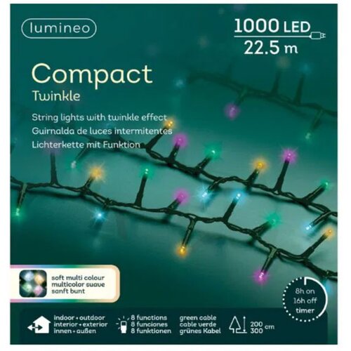 Lumineo Novogodi&amp;scaron;nja LED rasveta za jelku 2250cm 8 funkcija Multi 495472 Slike