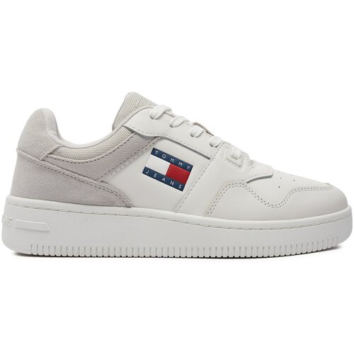 Tommy Jeans Niske tenisice 'RETRO BASKET' bež / mornarsko plava / crvena / bijela Cijene