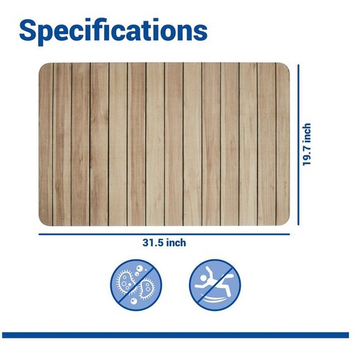 Wenko Kopalni&amp;scaron;ka preproga iz diatomejske zemlje v naravni barvi 50x80 cm Lepiana &amp;ndash; Slike