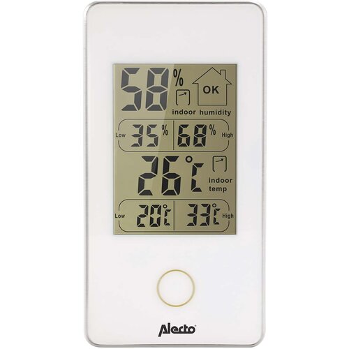 Alecto WS-75 Kompaktni digitalni notranji termometer, Bela, (5000071427) Cene