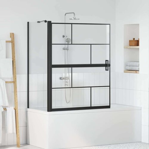  Ekran za kadu i tu&amp;scaron; Crna i prozirna 100 x 67 x 129.5 cm Slike