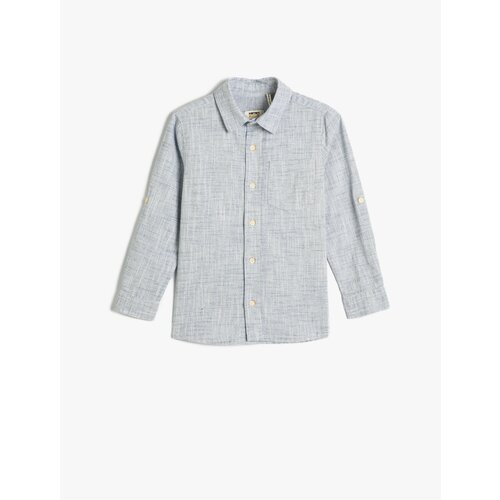 Koton Shirt Long Sleeve Pocket Detail Cotton Cene