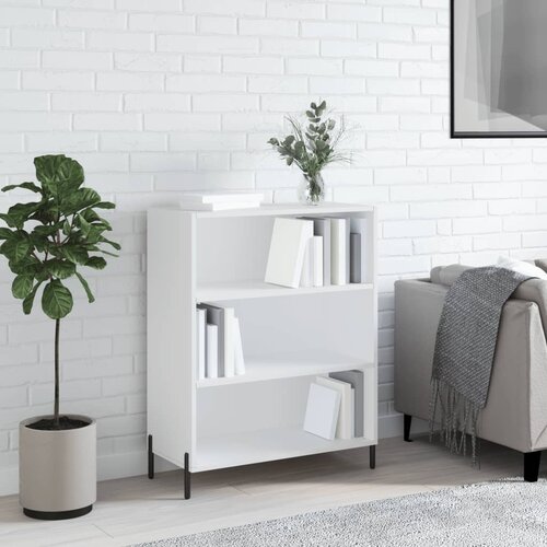 vidaXL Omarica s policami bela 69,5x32,5x90 cm inženirski les Cene