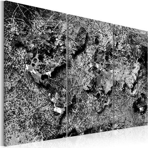  Slika - World Map: Grey Thread 120x80 Cijene