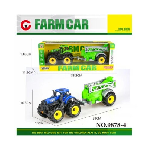 Hk Mini igračka farmerski traktor, plavo-zeleni ( A090565 ) Cene