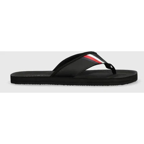 Tommy Hilfiger Japonke COMFORTABLE PADDED BEACH SANDAL moške, črna barva, FM0FM04473