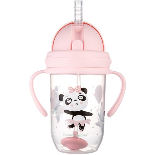 Canpol babies non-spill sportska solja sa slamcicom (teg) 270ml 56/606 exotic pink ( 56/606_pin ) Slike