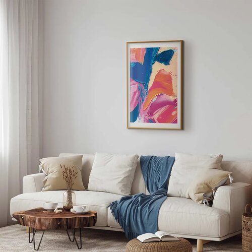  Plakat Colorful Expression - strong contrasts in an energetic composition 40x60 Zlatni okvir s margom Cijene
