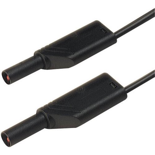 SKS Hirschmann 4 mm safety test lead\, silicone\, 2x stackabler plugs\, 100 cm, (20423162) Cene