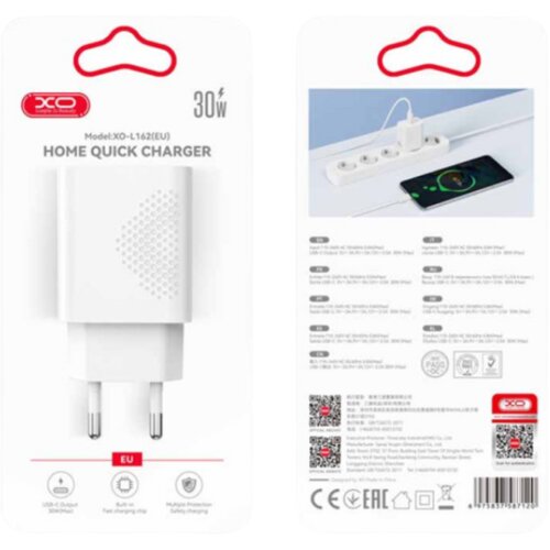 XO Kucni punjac L162 USB-C 30W fast White &ndash; glava Cijene