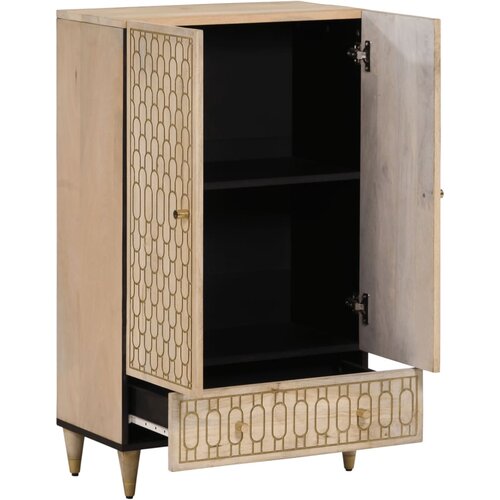  Visoka komoda 60 x 33 x 100 cm od masivnog drva manga Slike
