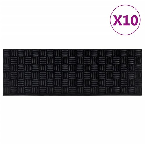 vidaXL Podloge za stopnice 10 kosov 25x75 cm guma Cene