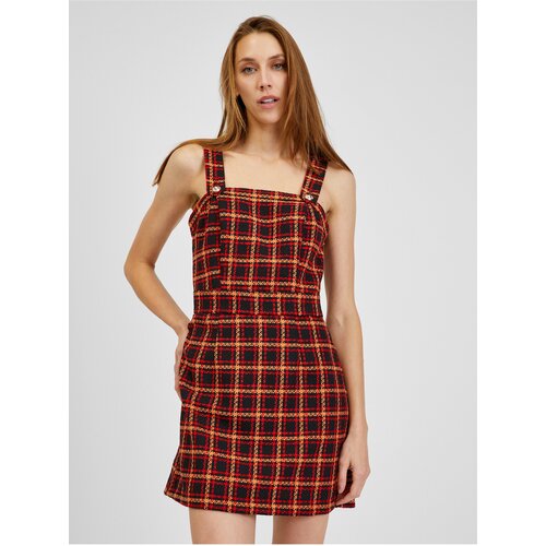 Orsay red-black ladies checkered dress - ladies Slike
