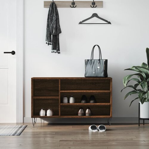 vidaXL Omarica za čevlje rjav hrast 102x36x60 cm inženirski les Cene
