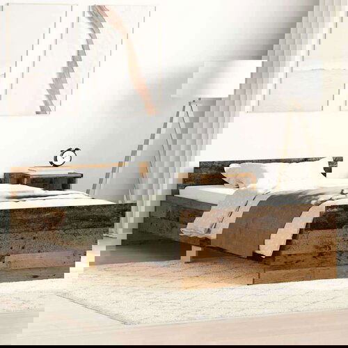 vidaXL Posteljni okvir brez vzmetnice star les 90x200 cm Cene