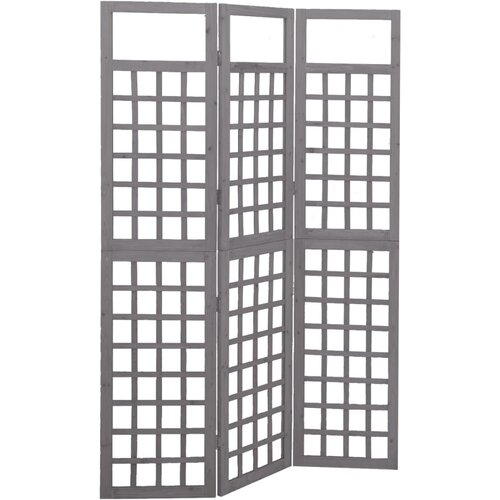 Furnova 3-delni paravan/mreža iz lesa jelke sive barve 121x180 cm, (21929996) Slike