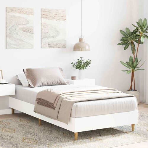  Okvir za krevet Bijela 80 x 200 cm Konstruirano drvo - Bijela Cijene