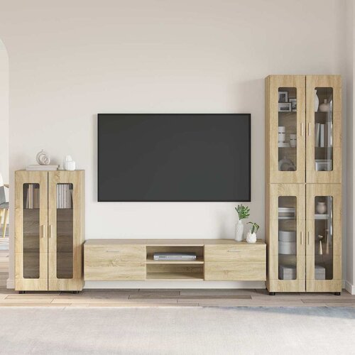  Set TV komoda FLORIN 3 pcs Sonoma hrast Konstruirano drvo Cene