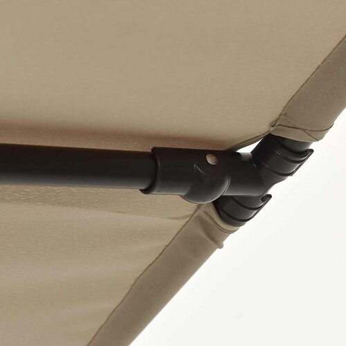  Vrtni suncobran s aluminijskim stupom 2 x 1,5 m smeđe-sivi Slike
