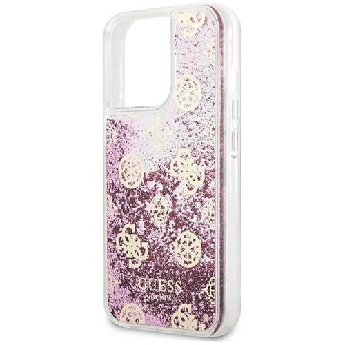 Telempire Maska za telefon Guess Hc Liquid Glitter Peony za iPhone 13 Pro 6.1 roze Slike