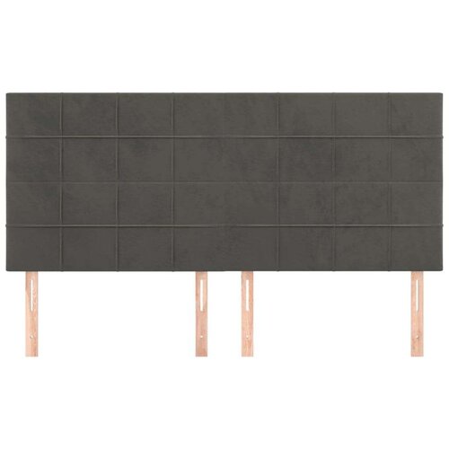  Uzglavlje 4 kom tamnosivi 90x5x78/88 cm bar&amp;scaron;unasta Slike