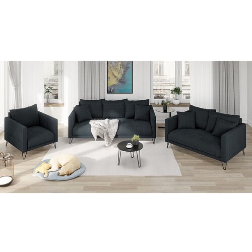 Ropez Tamno siva sofa od &amp;scaron;enila 140 cm Freya &amp;ndash; Slike