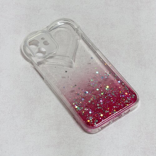 maska heart glitter za iphone 12 6.1 pink Slike