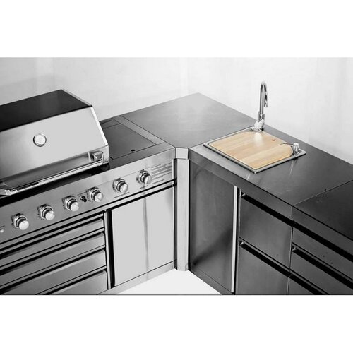 MyOutdoorKitchen Crni inox kutni modul 7902 Slike