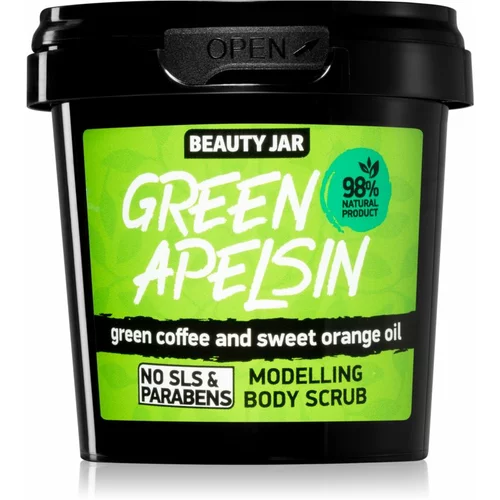Beauty Jar Green Apelsin poživljajoči piling za telo z izvlečkom kave 200 g