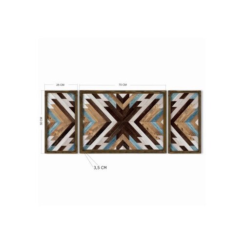 Wallity TAH038 Multicolor Decorative Framed MDF Painting Slike