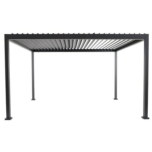 SUNFUN Milos Paviljon z lamelami (Š x G: 386 x 294 cm, Barva ogrodja: Antracit, Aluminij) Cene