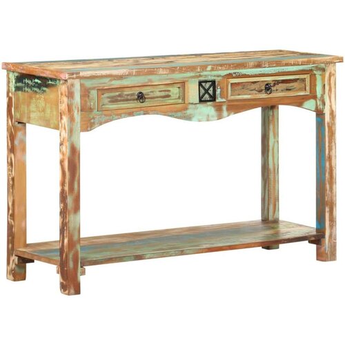  Konzolni stol od masivnog obnovljenog drva 120 x 40 x 75 cm Slike