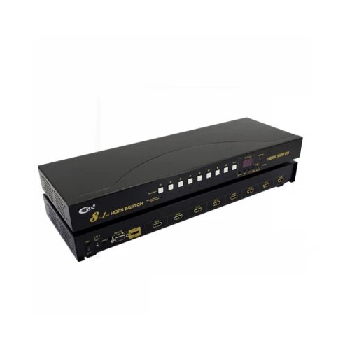  HDMI svič CKL-81H 8-IN / 1-OUT HDMI FullHD 1080p - IR remote control / panel push button / display control / RS232 control, podržava 3D, HDCP, EDID, auto scan &amp;amp; signal detection Slike