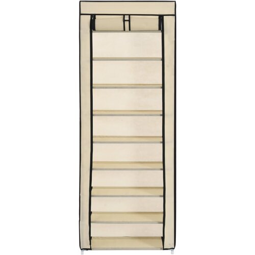 Maison Chic Omarica za obutev - Kopa za čevlje s pokrivalom krem 57x29x162 cm blago, (21778316) Slike