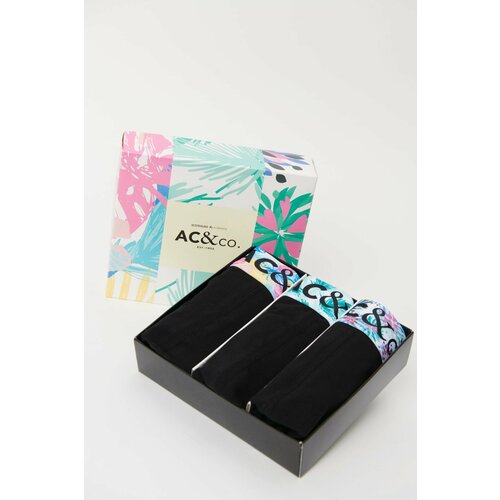 AC&Co / Altınyıldız Classics men's black 3-pack with custom boxes, flexible cotton boxers. Slike