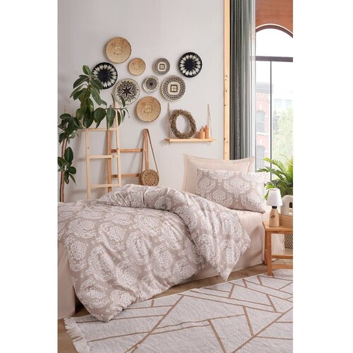 Mijolnir Smeđa posteljina za krevet za jednu osobu 140x200 cm Post – Cijene