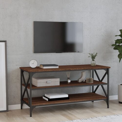The Living Store TV omarica rjavi hrast 100x40x50 cm inženirski les - TV Omarica, (21435784) Slike