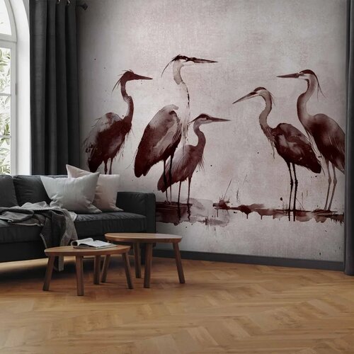  Foto tapeta - Herons painted with ink 350x256 Premium Cene