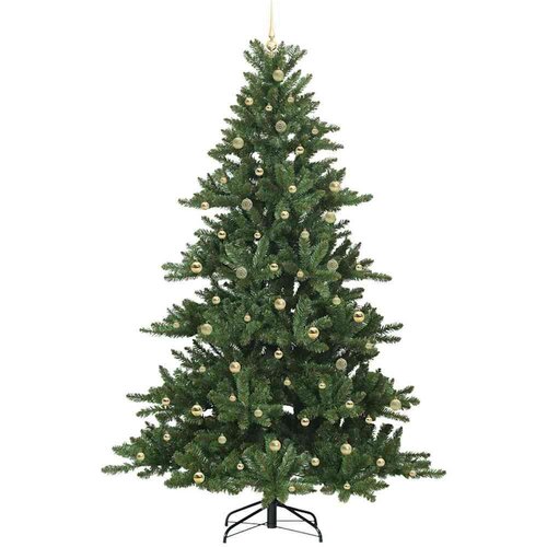 VidaXL Umjetno božićno drvce s nogom with LEDs s stalakom 240cm PVC Slike