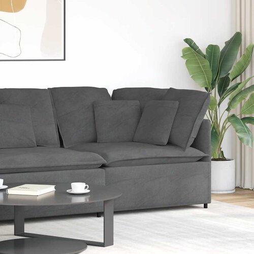  Modularna sofa Kutni modul s jastucima tamno siva 100 cm Cijene