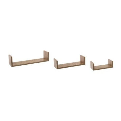 Five zidna polica 3 kom 22x10x7, 32x10x8,5, 42x10x10cm mdf natural ( 138955c ) Cene