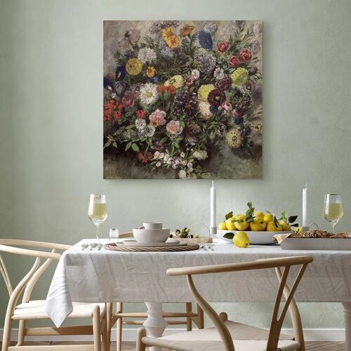  Slika - Eug&amp;egrave;ne Delacroix &amp;ndash; Bouquet of Flowers 80x80 Na talijanskom platnu Slike