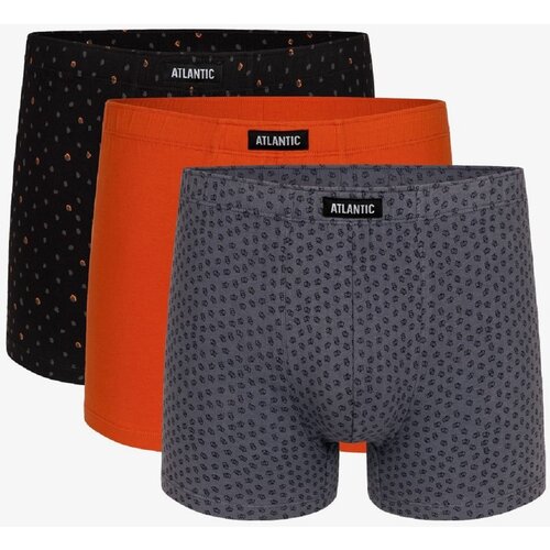 Atlantic Boxer shorts 3MH-025 A'3 S-3XL gray-orange-black 07 Cene