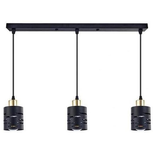 Luster na sajli ELEN 3xE27/35W/230V crna/zlatna Slike