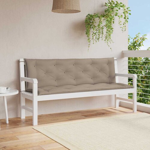  Jastuk za vrtnu klupu smeđesivi 150x(50+50)x7 cm tkanina Oxford Cijene