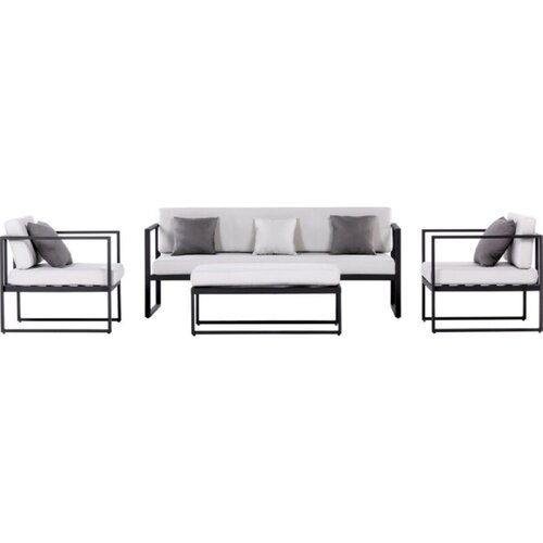 SENSUM Set lounge namještaja (4 -dij., Čelik, Crne boje) Cijene