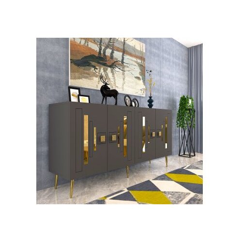 Hanah home komoda seduna anthracite gold Slike