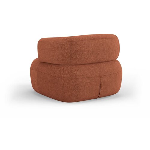 Micadoni Home Opečnato oranžen fotelj iz tkanine boucl&amp;eacute; Jenny &amp;ndash; Slike