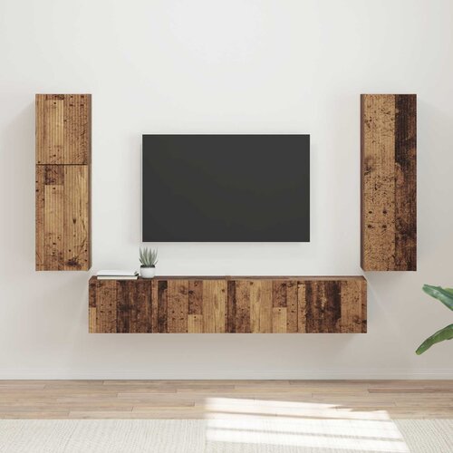 Set TV komoda 4 kom. Konstruirano drvo Cijene